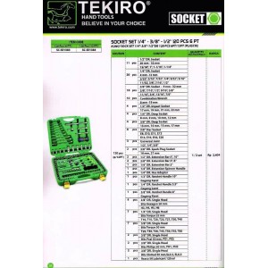 TEKIRO KUNCI SOCK SET DR 120 PCS 12 PT